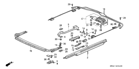 1997 accord EX 2 DOOR 5MT SLIDING ROOF (2) diagram 1997 accord EX 2 DOOR 5MT SLIDING ROOF (2) diagram