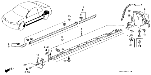 1995 accord EX 2 DOOR 5MT PROTECTOR diagram 1995 accord EX 2 DOOR 5MT PROTECTOR diagram