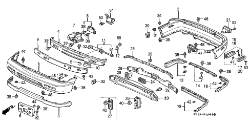1997 accord LX 2 DOOR 5MT BUMPER diagram 1997 accord LX 2 DOOR 5MT BUMPER diagram