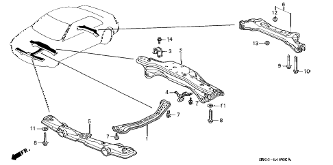 1995 accord EX(LEATHER) 2 DOOR 5MT REAR BEAM - CROSS BEAM diagram 1995 accord EX(LEATHER) 2 DOOR 5MT REAR BEAM - CROSS BEAM diagram