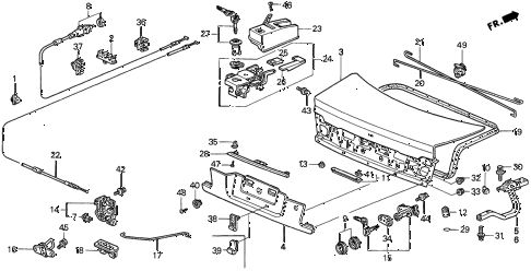 1997 accord EX(LEATHER) 2 DOOR 4AT TRUNK LID (2) diagram 1997 accord EX(LEATHER) 2 DOOR 4AT TRUNK LID (2) diagram