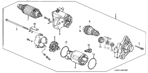 1994 accord DX 2 DOOR 5MT STARTER MOTOR (DENSO) diagram 1994 accord DX 2 DOOR 5MT STARTER MOTOR (DENSO) diagram