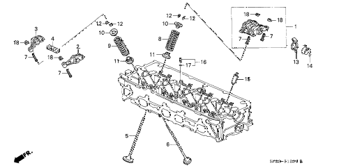 1994 accord EX 2 DOOR 4AT VALVE - ROCKER ARM (2) diagram 1994 accord EX 2 DOOR 4AT VALVE - ROCKER ARM (2) diagram