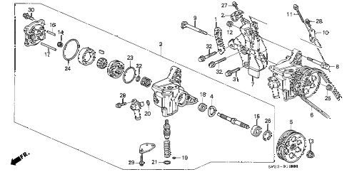 1994 accord LX 2 DOOR 4AT P.S. PUMP - BRACKET diagram 1994 accord LX 2 DOOR 4AT P.S. PUMP - BRACKET diagram