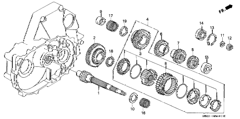 1997 accord EX 2 DOOR 5MT MT COUNTERSHAFT diagram 1997 accord EX 2 DOOR 5MT MT COUNTERSHAFT diagram