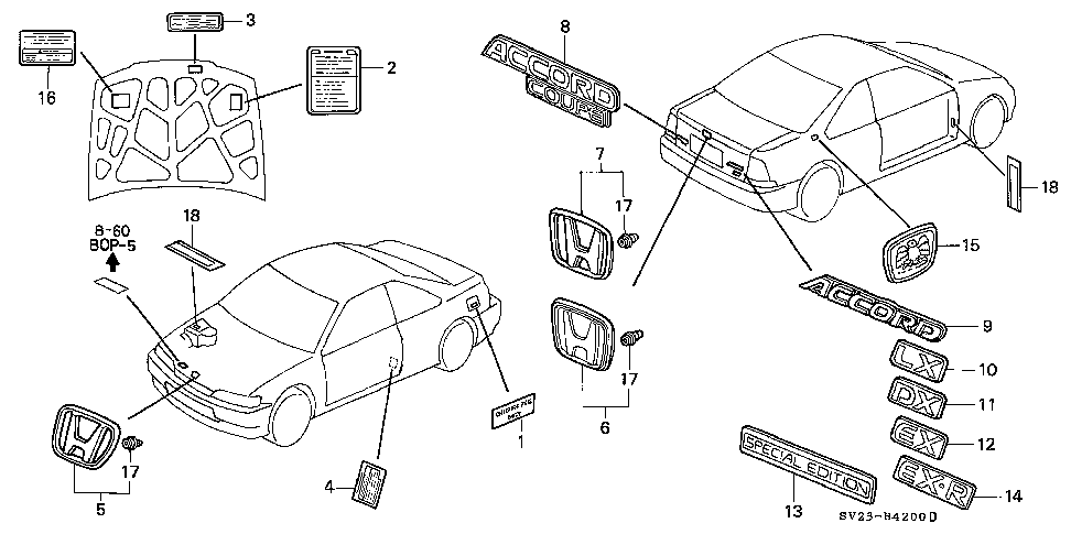 1997 Honda accord parts catalog #1