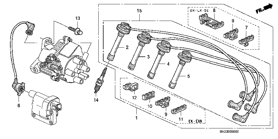 Honda accord spark plug diagram