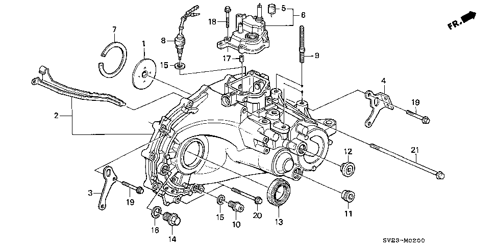 1997 Honda accord transmission diagram