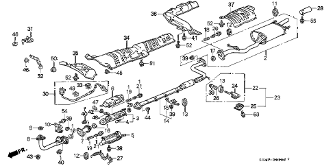 1997 accord DXV(VP) 4 DOOR 4AT EXHAUST PIPE (2) diagram 1997 accord DXV(VP) 4 DOOR 4AT EXHAUST PIPE (2) diagram