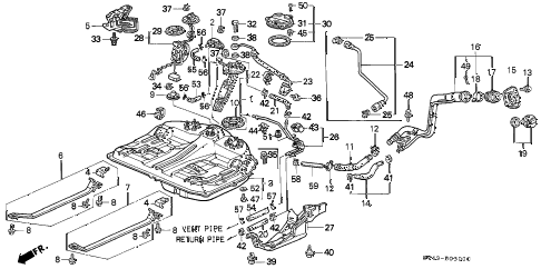 1996 accord DX 4 DOOR 4AT FUEL TANK (1) diagram 1996 accord DX 4 DOOR 4AT FUEL TANK (1) diagram