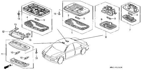 1997 accord EX(LEATHER) 4 DOOR 4AT INTERIOR LIGHT diagram 1997 accord EX(LEATHER) 4 DOOR 4AT INTERIOR LIGHT diagram