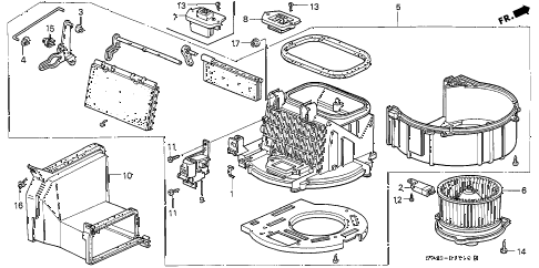 1995 accord LX 4 DOOR 4AT HEATER BLOWER diagram 1995 accord LX 4 DOOR 4AT HEATER BLOWER diagram