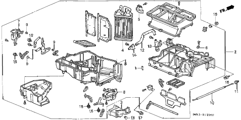 1994 accord DX 4 DOOR 5MT HEATER UNIT diagram 1994 accord DX 4 DOOR 5MT HEATER UNIT diagram