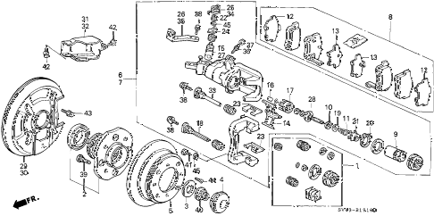 1996 accord EX 4 DOOR 5MT REAR BRAKE (NISSIN) diagram 1996 accord EX 4 DOOR 5MT REAR BRAKE (NISSIN) diagram