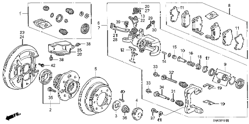 1997 accord EX(LEATHER) 4 DOOR 4AT REAR BRAKE (AMBRAKE) diagram 1997 accord EX(LEATHER) 4 DOOR 4AT REAR BRAKE (AMBRAKE) diagram