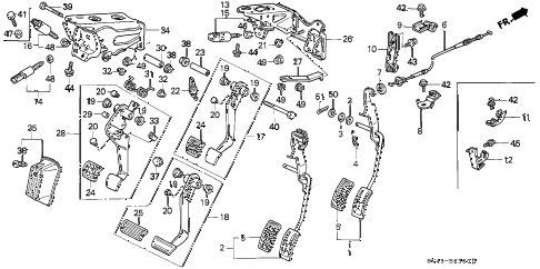 1997 accord SPECIA 4 DOOR 4AT PEDAL diagram 1997 accord SPECIA 4 DOOR 4AT PEDAL diagram