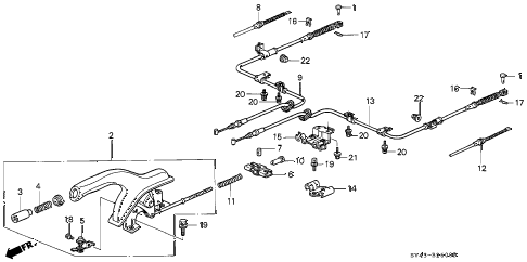 1997 accord DX 4 DOOR 5MT PARKING BRAKE diagram 1997 accord DX 4 DOOR 5MT PARKING BRAKE diagram