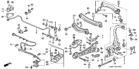 1995 accord DX(ABS) 4 DOOR 5MT REAR LOWER ARM diagram 1995 accord DX(ABS) 4 DOOR 5MT REAR LOWER ARM diagram
