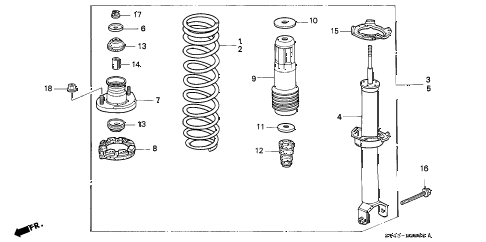 1997 accord SPECIA 4 DOOR 4AT REAR SHOCK ABSORBER diagram 1997 accord SPECIA 4 DOOR 4AT REAR SHOCK ABSORBER diagram