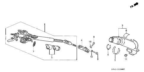 1996 accord LX 4 DOOR 4AT STEERING COLUMN diagram 1996 accord LX 4 DOOR 4AT STEERING COLUMN diagram