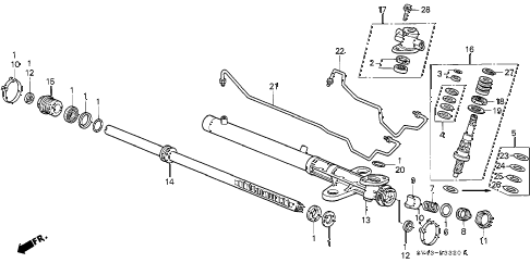 1997 accord DX 4 DOOR 5MT P.S. GEAR BOX COMPONENTS diagram 1997 accord DX 4 DOOR 5MT P.S. GEAR BOX COMPONENTS diagram