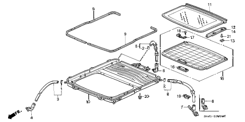 1994 accord EX(LEATHER) 4 DOOR 4AT SLIDING ROOF (1) diagram 1994 accord EX(LEATHER) 4 DOOR 4AT SLIDING ROOF (1) diagram