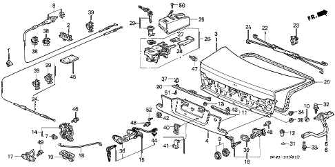 1997 accord DX 4 DOOR 4AT TRUNK LID (2) diagram 1997 accord DX 4 DOOR 4AT TRUNK LID (2) diagram