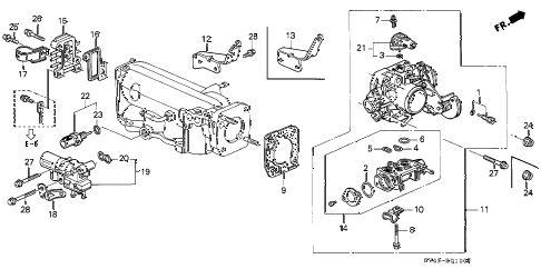 1996 accord EX 4 DOOR 4AT THROTTLE BODY diagram 1996 accord EX 4 DOOR 4AT THROTTLE BODY diagram