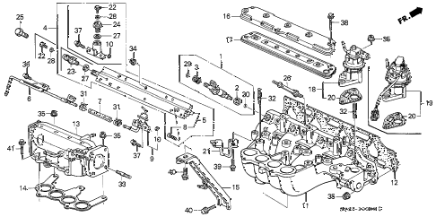 1996 accord LX 4 DOOR 5MT INTAKE MANIFOLD diagram 1996 accord LX 4 DOOR 5MT INTAKE MANIFOLD diagram