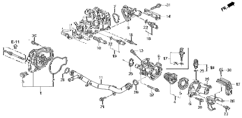 1996 accord EX 4 DOOR 5MT WATER PUMP - SENSOR diagram 1996 accord EX 4 DOOR 5MT WATER PUMP - SENSOR diagram