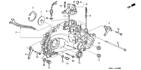 1996 accord EX 4 DOOR 5MT MT TRANSMISSION HOUSING diagram 1996 accord EX 4 DOOR 5MT MT TRANSMISSION HOUSING diagram