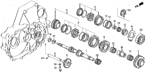 1996 accord EX 4 DOOR 5MT MT MAINSHAFT diagram 1996 accord EX 4 DOOR 5MT MT MAINSHAFT diagram