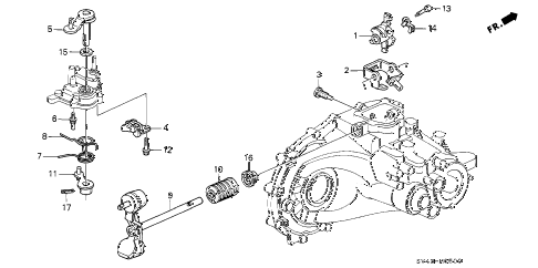 1994 accord DX(ABS) 4 DOOR 5MT MT SHIFT ARM - SHIFT LEVER diagram 1994 accord DX(ABS) 4 DOOR 5MT MT SHIFT ARM - SHIFT LEVER diagram