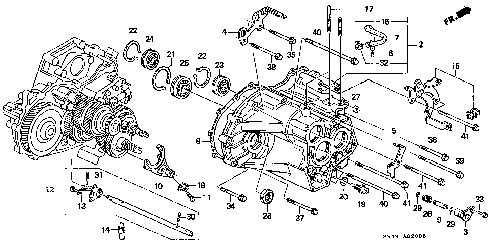 1994 Honda accord transmission diagram #2