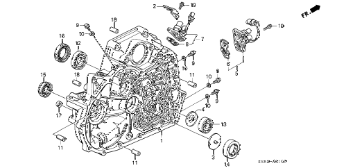 1995 accord EX 5 DOOR 4AT AT TORQUE CONVERTER HOUSING diagram 1995 accord EX 5 DOOR 4AT AT TORQUE CONVERTER HOUSING diagram