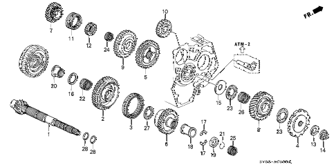 1994 accord EX 5 DOOR 4AT AT COUNTERSHAFT diagram 1994 accord EX 5 DOOR 4AT AT COUNTERSHAFT diagram
