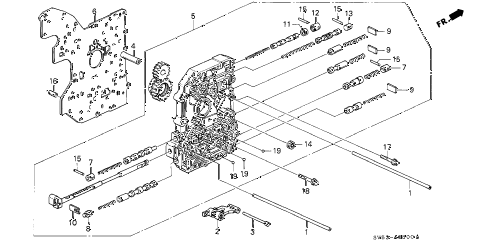 1996 accord EX 5 DOOR 4AT AT MAIN VALVE BODY diagram 1996 accord EX 5 DOOR 4AT AT MAIN VALVE BODY diagram