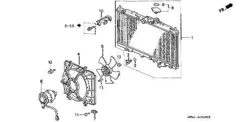 1997 accord EX 5 DOOR 4AT RADIATOR diagram 1997 accord EX 5 DOOR 4AT RADIATOR diagram