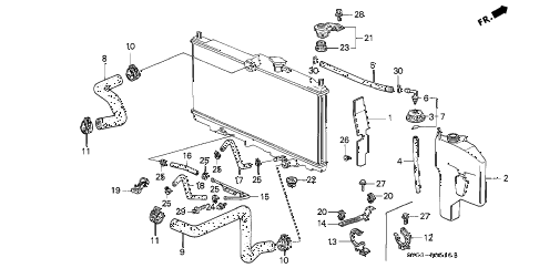 1997 accord LX 5 DOOR 4AT RADIATOR HOSE diagram 1997 accord LX 5 DOOR 4AT RADIATOR HOSE diagram