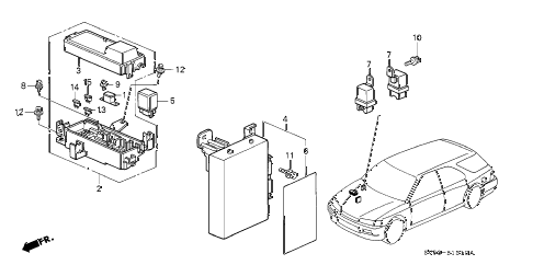 1994 accord LX(ABS) 5 DOOR 5MT ABS UNIT diagram 1994 accord LX(ABS) 5 DOOR 5MT ABS UNIT diagram