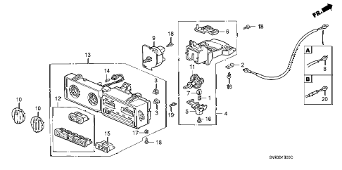 1996 accord LX 5 DOOR 5MT HEATER CONTROL diagram 1996 accord LX 5 DOOR 5MT HEATER CONTROL diagram