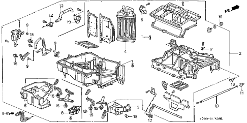1994 accord LX 5 DOOR 5MT HEATER UNIT diagram 1994 accord LX 5 DOOR 5MT HEATER UNIT diagram