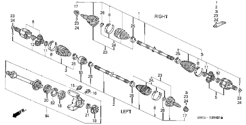 1996 accord LX 5 DOOR 4AT DRIVESHAFT diagram 1996 accord LX 5 DOOR 4AT DRIVESHAFT diagram