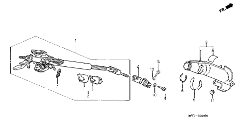 1996 accord LX 5 DOOR 4AT STEERING COLUMN diagram 1996 accord LX 5 DOOR 4AT STEERING COLUMN diagram