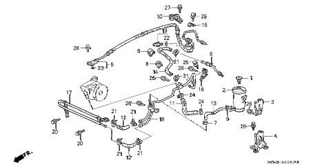 1996 accord LX 5 DOOR 5MT P.S. HOSES - PIPES diagram 1996 accord LX 5 DOOR 5MT P.S. HOSES - PIPES diagram