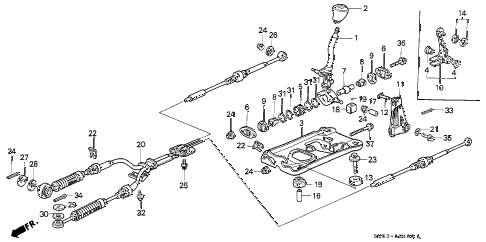 1997 accord LX 5 DOOR 5MT SHIFT LEVER diagram 1997 accord LX 5 DOOR 5MT SHIFT LEVER diagram
