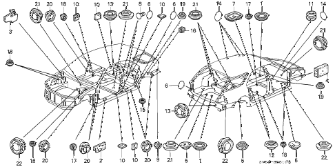 1994 accord EX 5 DOOR 4AT GROMMET - PLUG diagram 1994 accord EX 5 DOOR 4AT GROMMET - PLUG diagram