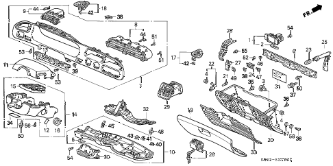 1996 accord LX 5 DOOR 5MT INSTRUMENT GARNISH diagram 1996 accord LX 5 DOOR 5MT INSTRUMENT GARNISH diagram