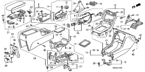 1994 accord EX 5 DOOR 5MT CONSOLE diagram 1994 accord EX 5 DOOR 5MT CONSOLE diagram