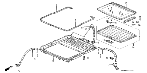 1995 accord EX 5 DOOR 4AT SLIDING ROOF (1) diagram 1995 accord EX 5 DOOR 4AT SLIDING ROOF (1) diagram